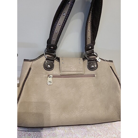 P&G Collection Western Purse - Taupe w/Rhinestones - Pockets -NWT - Picture 8 of 11